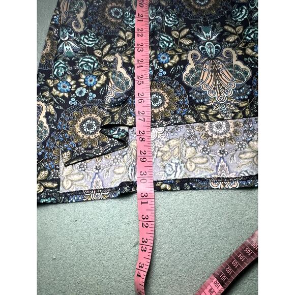 Notations paisley print flare ruffle sleeve flowy blouse womens 3X boho peasant - Picture 7 of 8